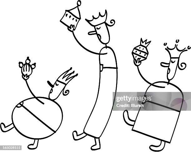 ilustrações, clipart, desenhos animados e ícones de o singing magos - three wise men