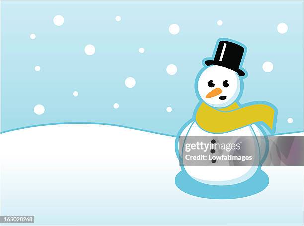 standing snowman - staring outside stock illustrations