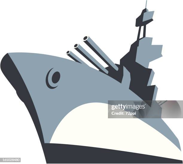 battle ship - warship vector stock illustrations