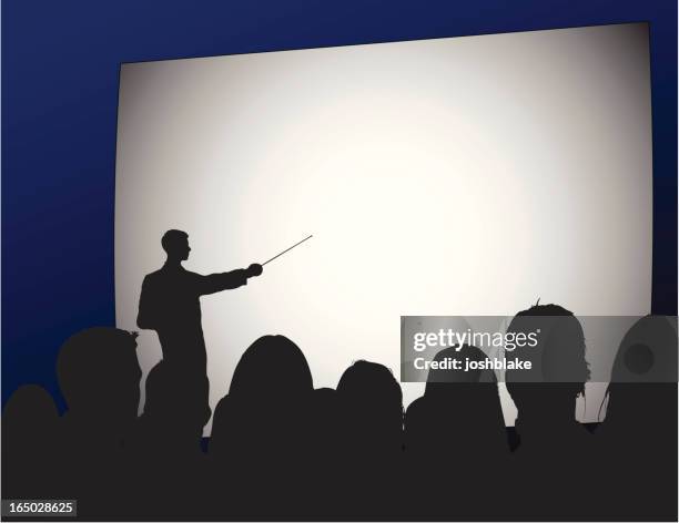 business presentation (vector) - projector presentation stock illustrations