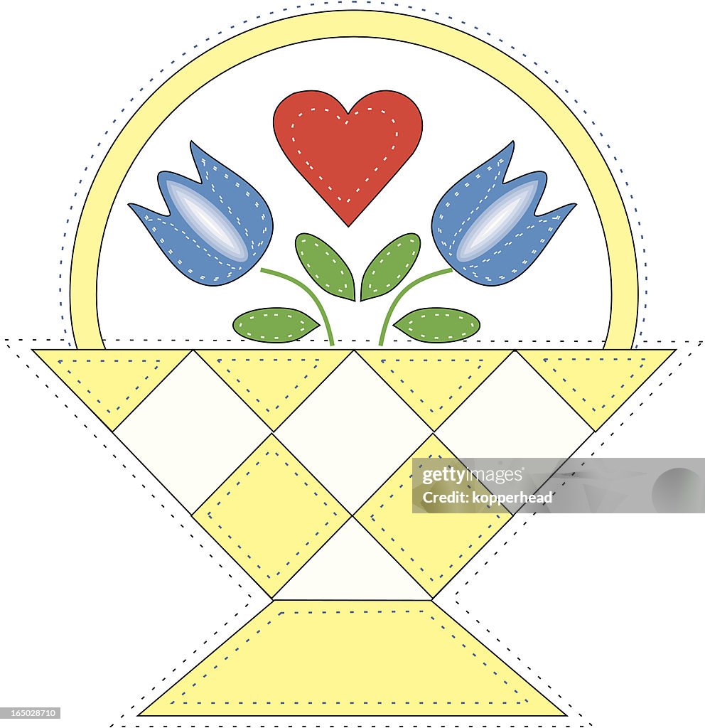 Quilted Flower Basket