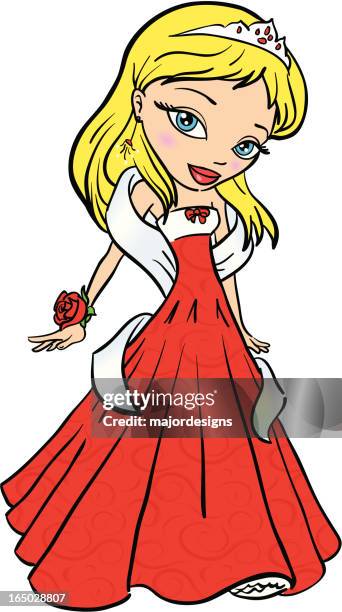christmas princess - wrap stock illustrations