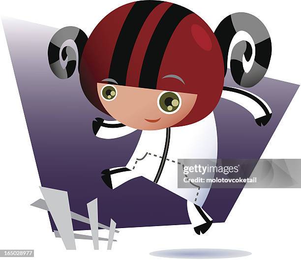 aries - bouncing stock illustrations