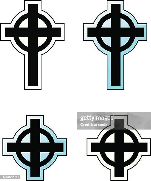 celtic cross - celtic cross stock illustrations