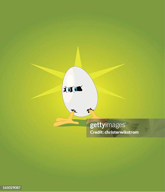 walking easter egg 02 - chicken dance stock illustrations