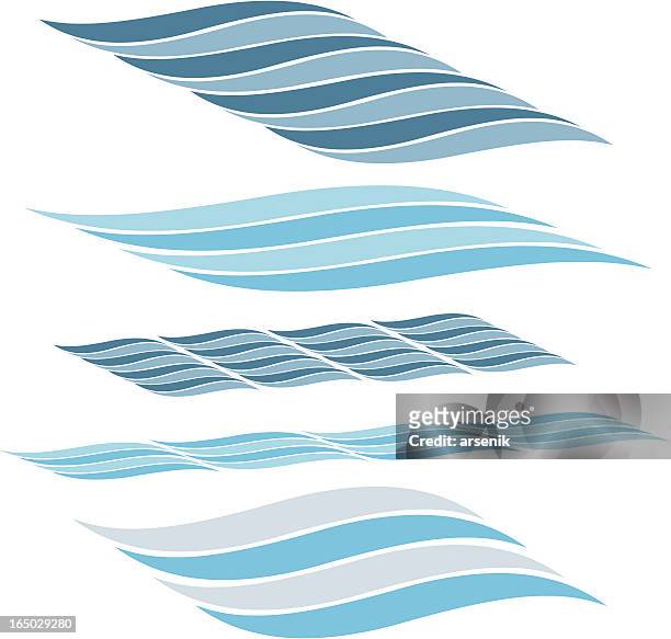 waves 3 - bending stock illustrations