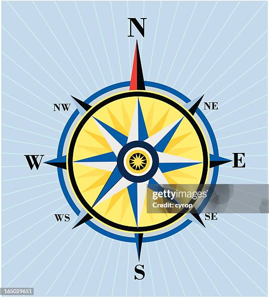 Nautical Star Compass High Res Illustrations - Getty Images