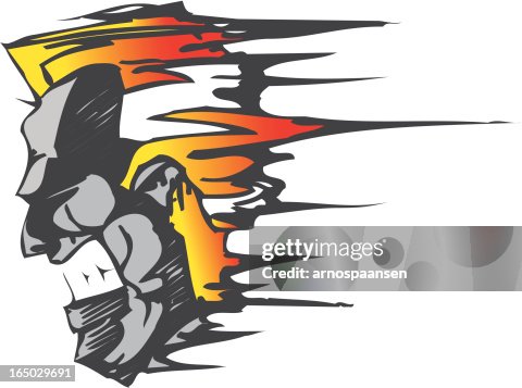 Speedfreak Vector Illustration Of A Fast Moving Man High-Res Vector ...