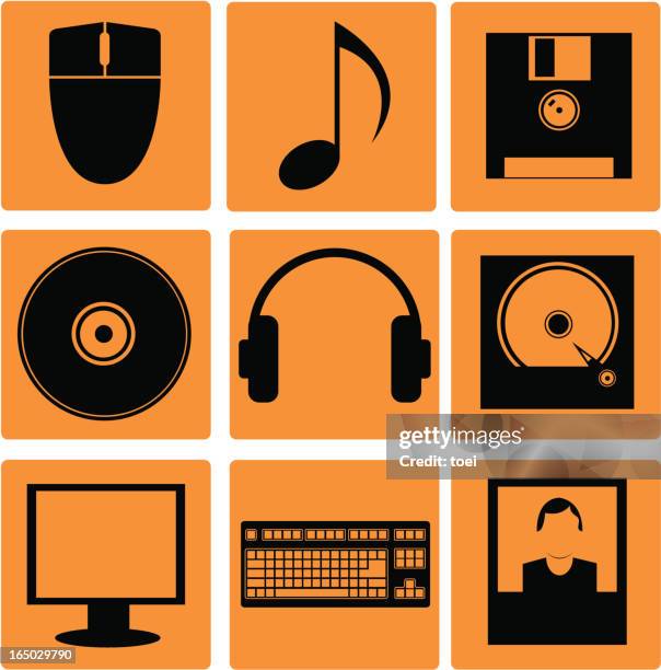 design elements - electronic filing stock illustrations