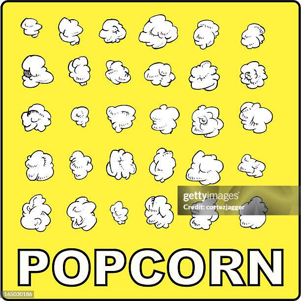 popcorn (vector illustration) - popcorn stock illustrations