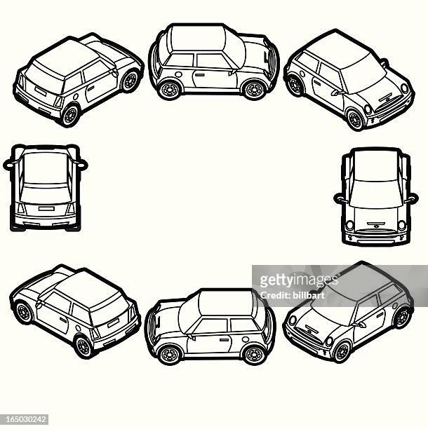 mini-type car - small car stock illustrations
