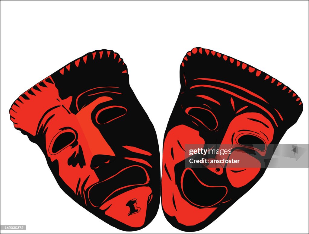 Drama masks -Vector