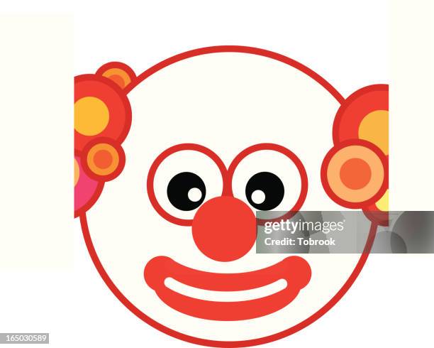 clown no 2 from "bubble series" - red nose stock illustrations