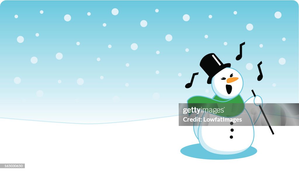 Happy Singing Snowman