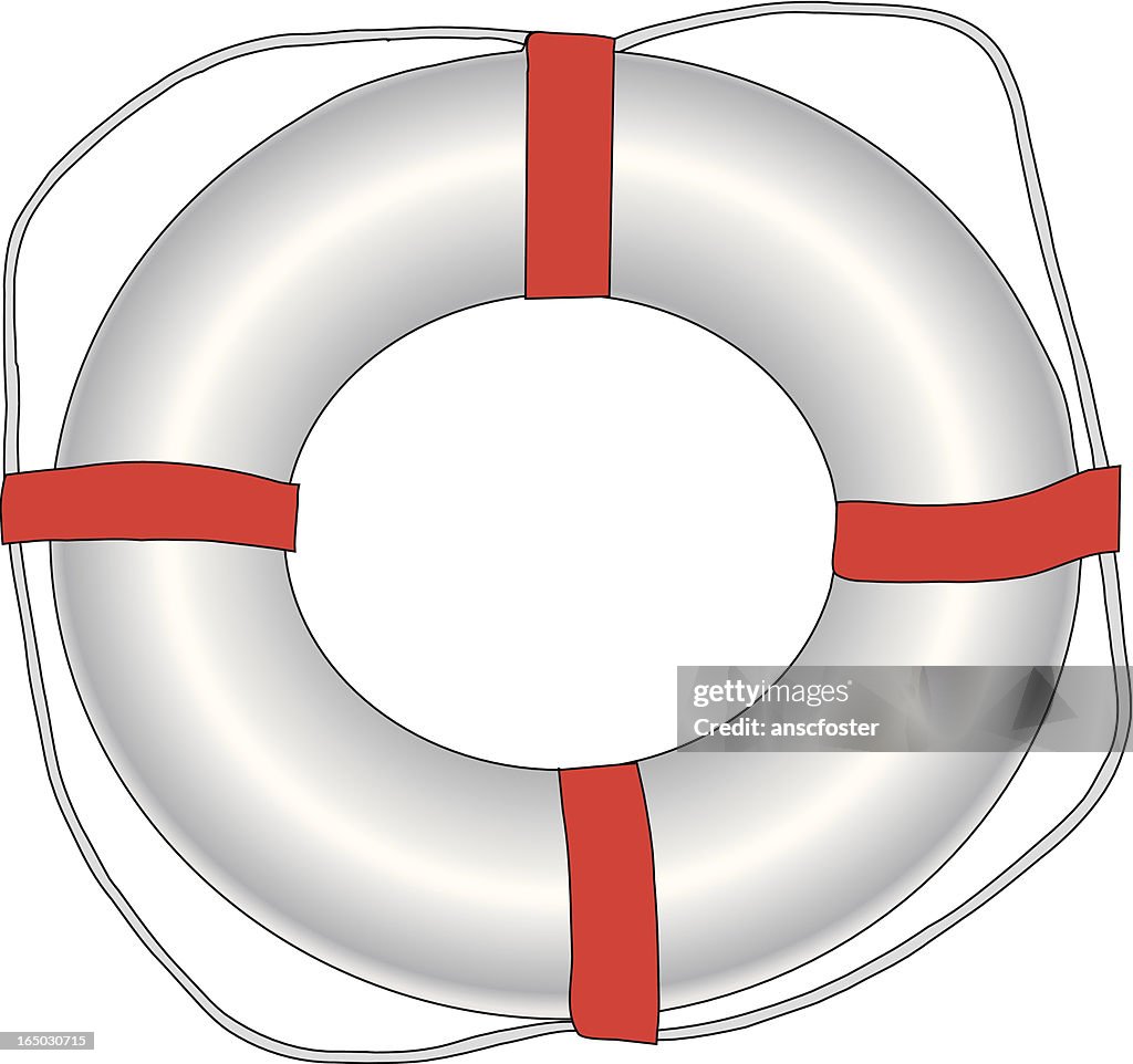 Cartoonish life preserver vector