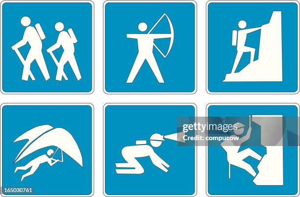 points of interest: 7 - rappelling stock illustrations