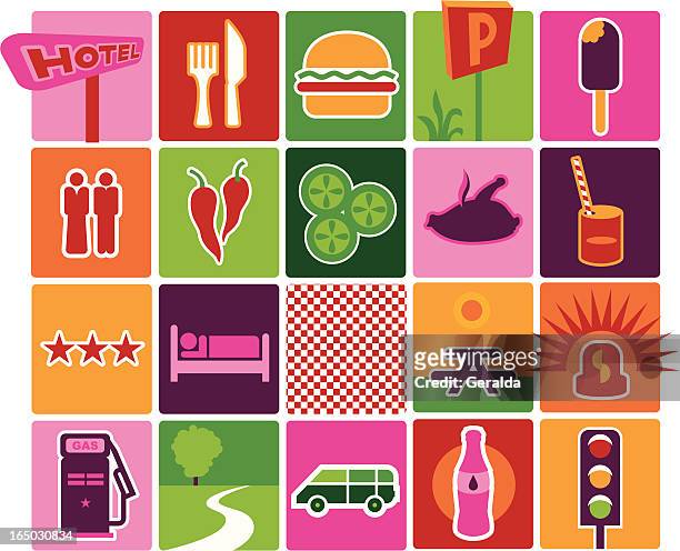 travel 'n food - all you can eat stock illustrations
