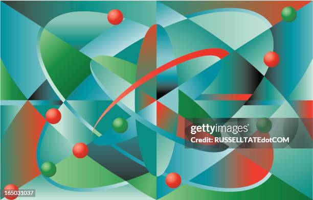 abstract nuclear pattern - modular pattern stock illustrations