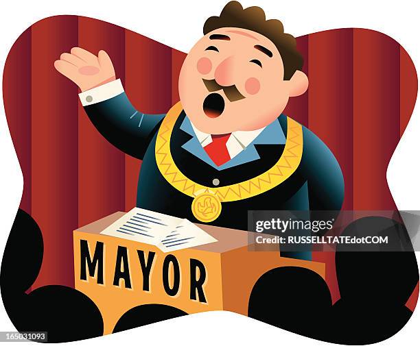 ilustrações de stock, clip art, desenhos animados e ícones de presidente de câmara - mayor