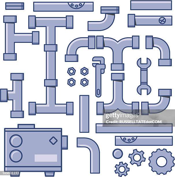 pipe system - water treatment 幅插畫檔、美工圖案、卡通及圖標