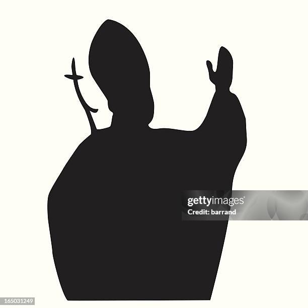 pope (vector) - catholicism stock illustrations