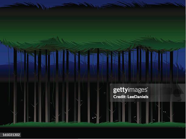 jungle spirits - background - scary heights background stock illustrations