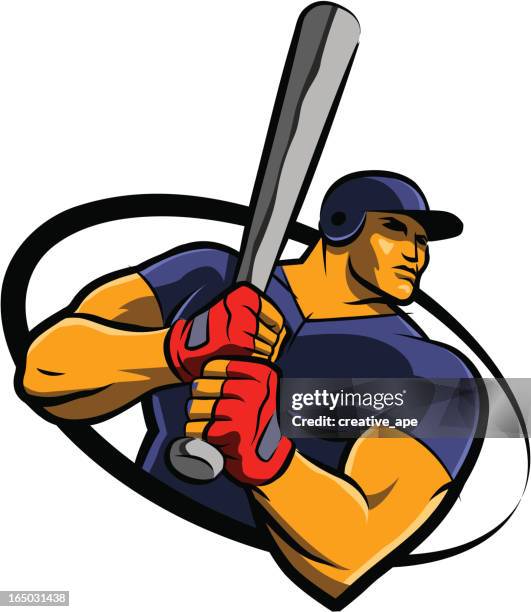 slugger - baseball batter stock illustrations