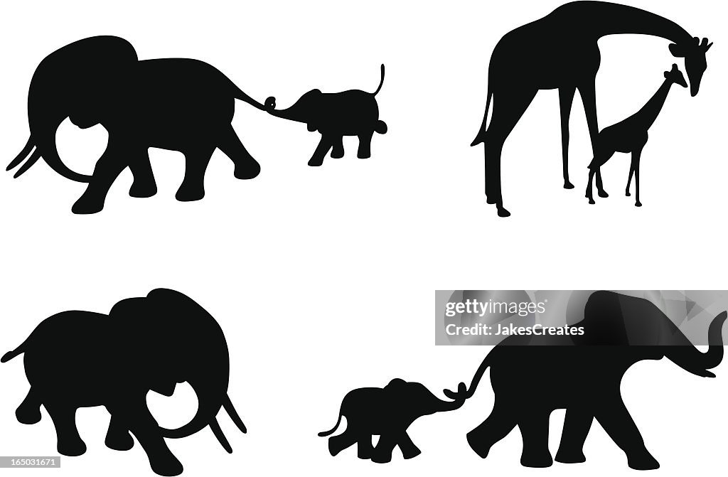 African Animal Silhouettes