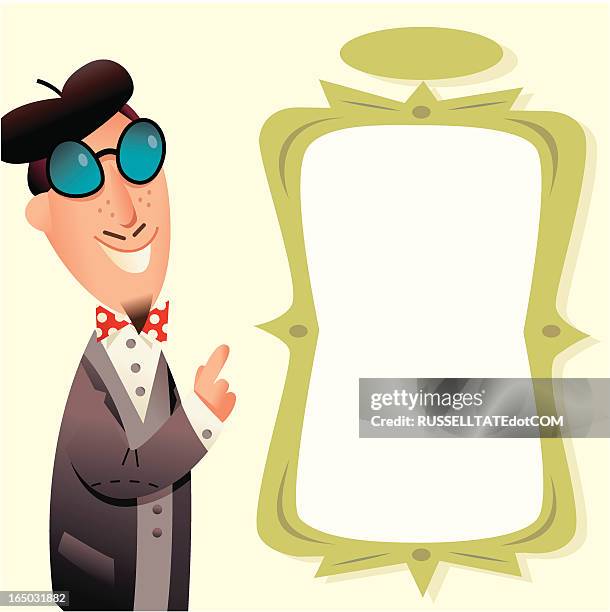 framed message - looking over edge stock illustrations