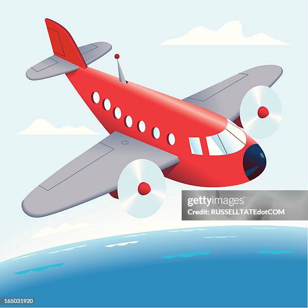 prop plane - small plane stock illustrations