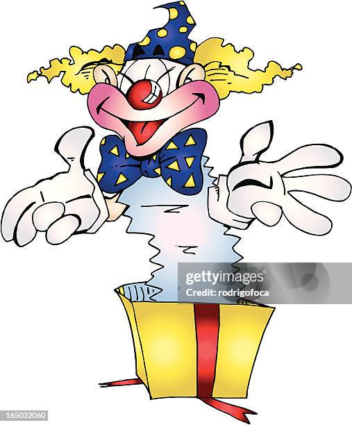 jack in the box surprise gift vector - baseball pitcher stock illustrations