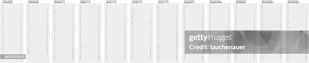 Calendrier 2006 (vecteur