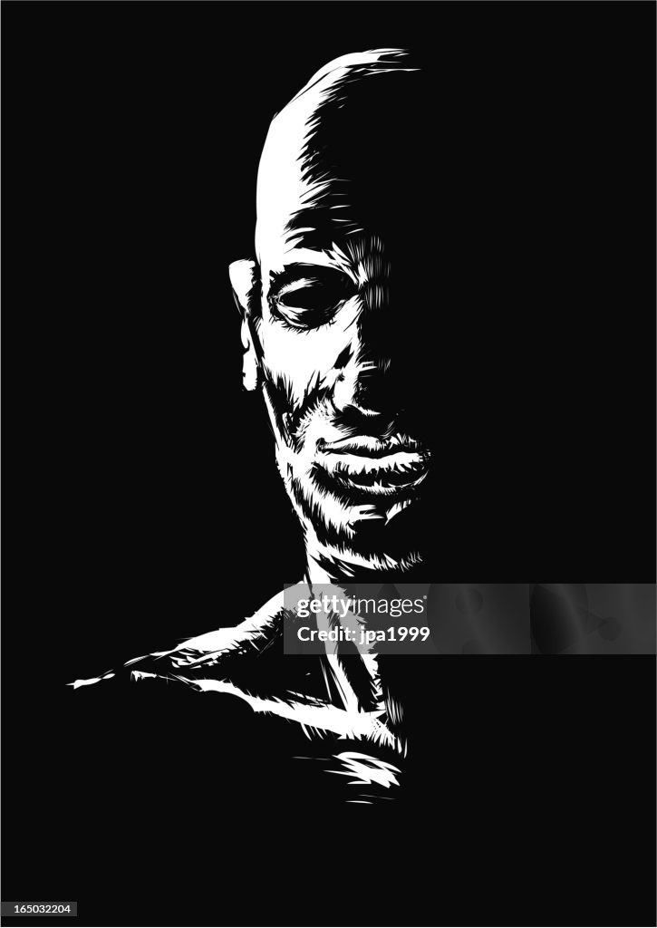 Man in the dark
