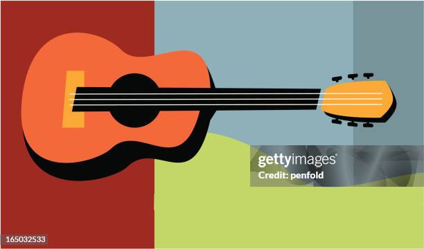 guitar - akustikgitarre stock-grafiken, -clipart, -cartoons und -symbole