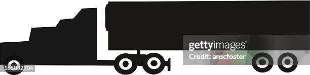 eighteen wheeler- vector - freightliner truck stock illustrations