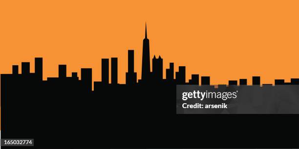city skyscape - chicago skyline daytime stock illustrations