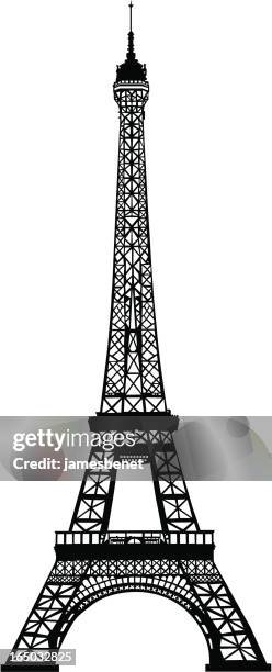 ilustrações de stock, clip art, desenhos animados e ícones de torre eiffel silhueta - torre eiffel