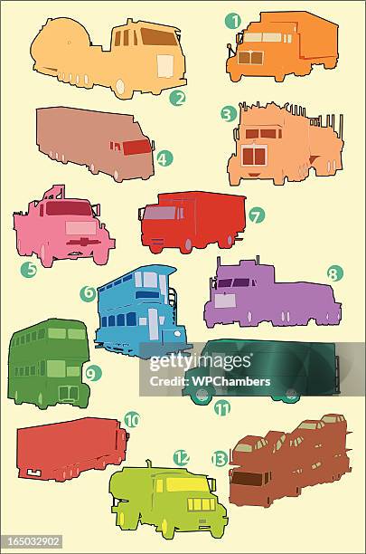 trucks - lorry driver stock illustrations