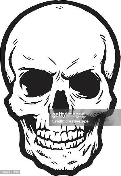 ilustrações de stock, clip art, desenhos animados e ícones de crânio - skull