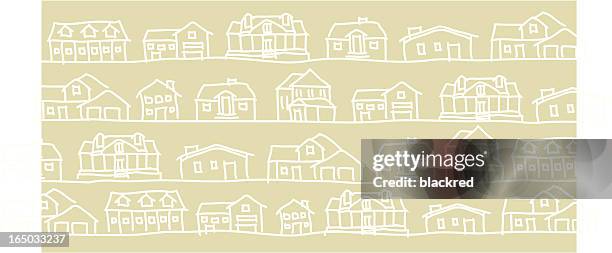 house drawings - house line art stock illustrations