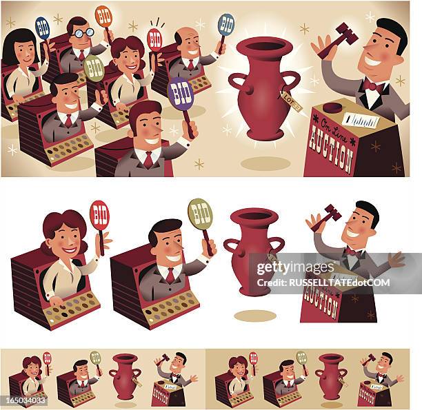 big auction! - bid stock illustrations