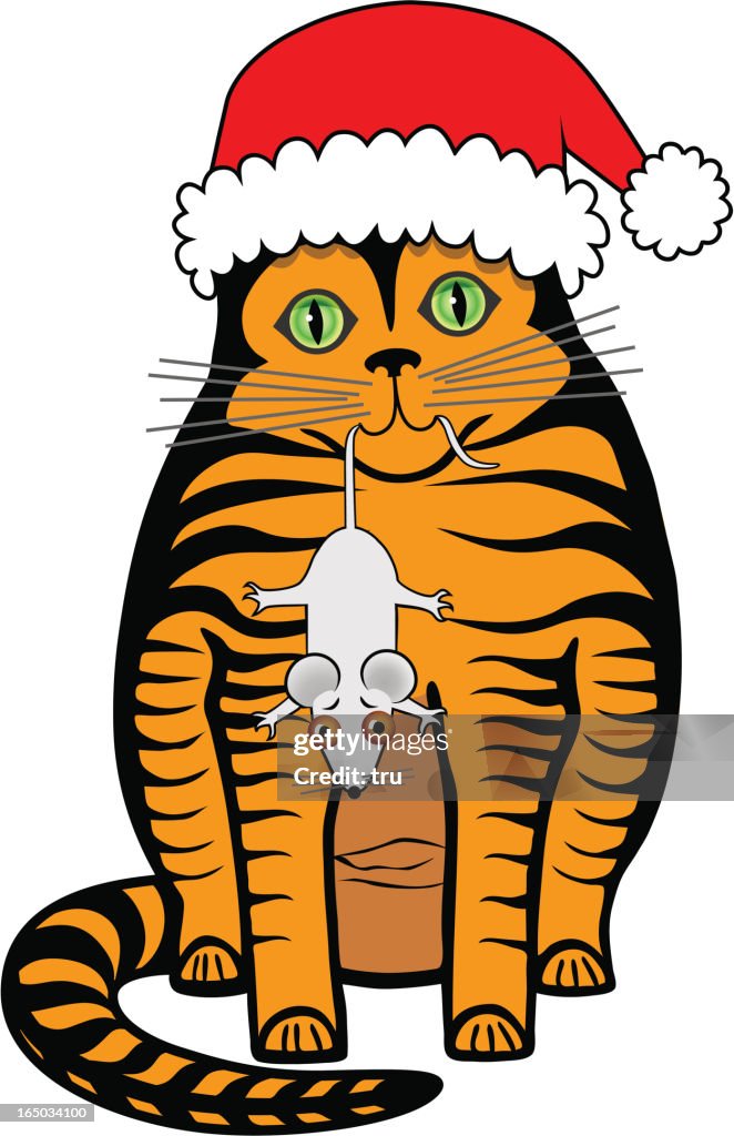 Fat Santa Cat Presents Gift Rat