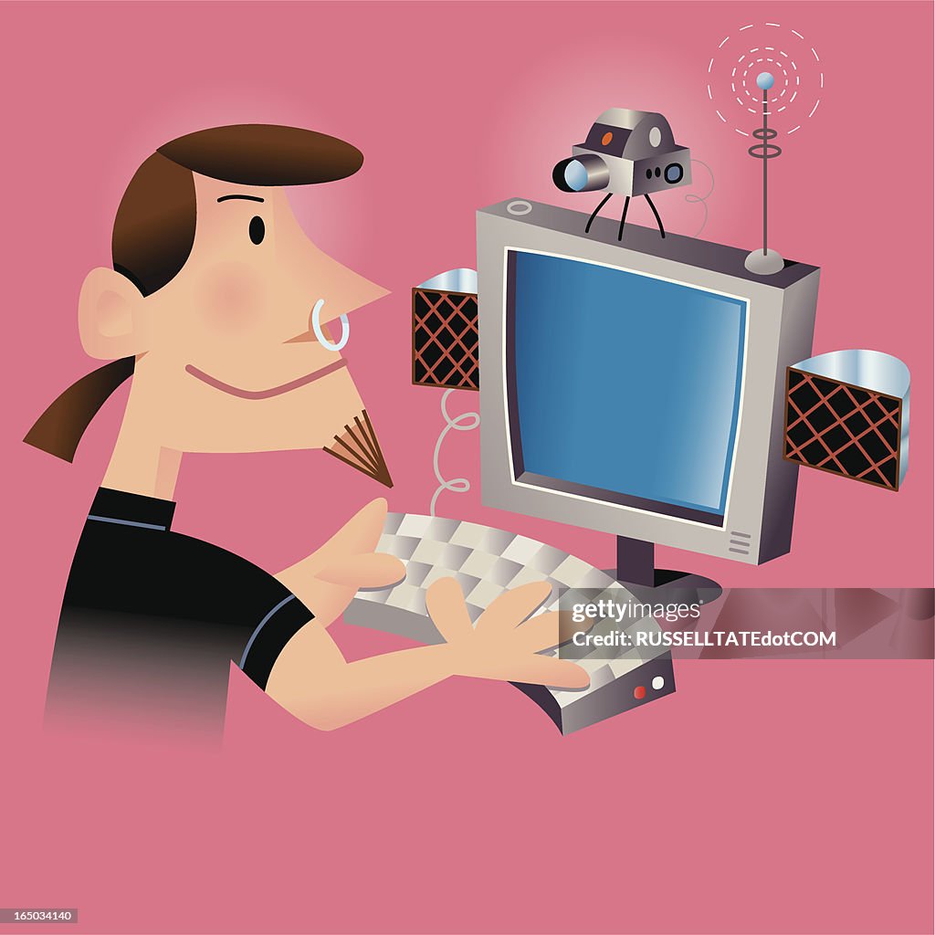 Computer Boy High-Res Vector Graphic - Getty Images