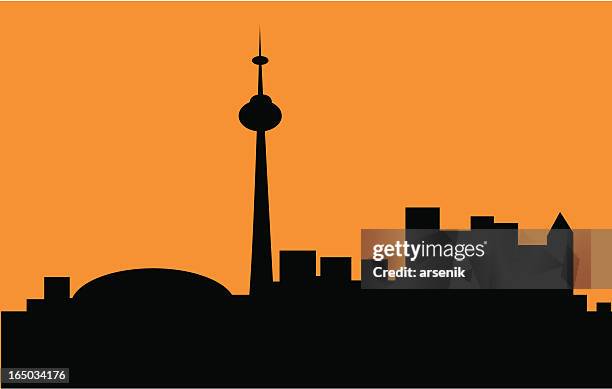 toronto - cn tower stock illustrations