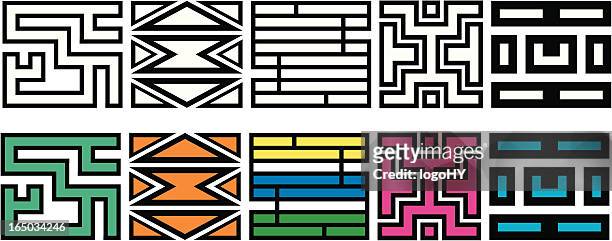 african pattern 1 (vector) - africa stock illustrations