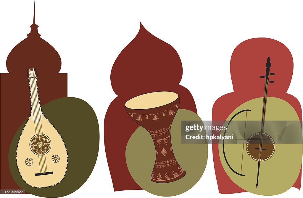 Instrumentos de Oriente Medio (Vector