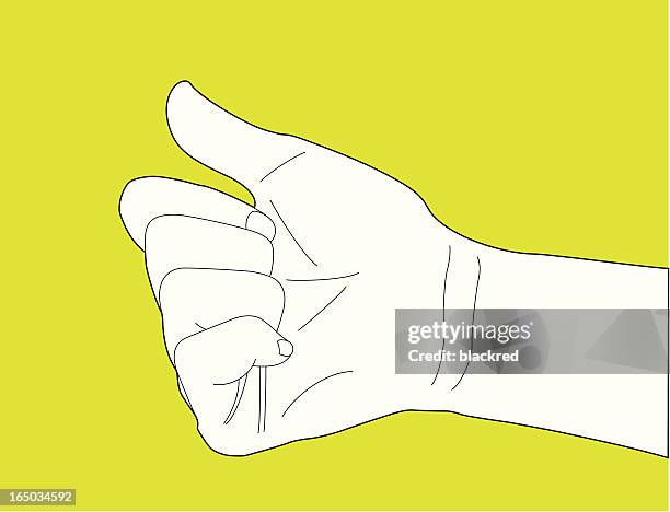 hitchhiking hand gesture - hitchhiking stock illustrations