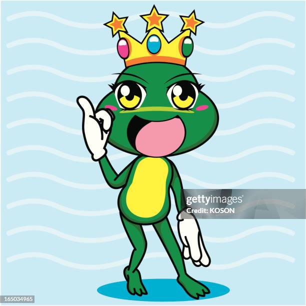 frog cartoon - cute frog stock illustrations