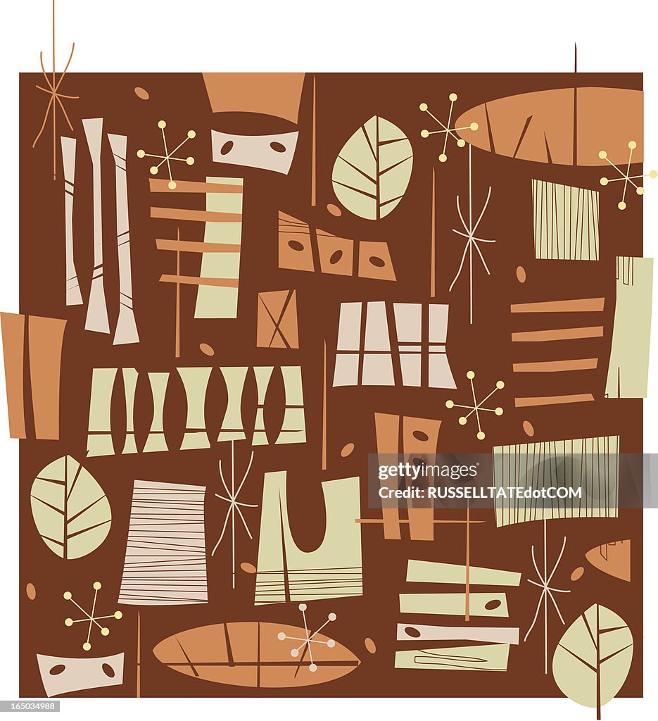 Fifties Retro Brown pattern