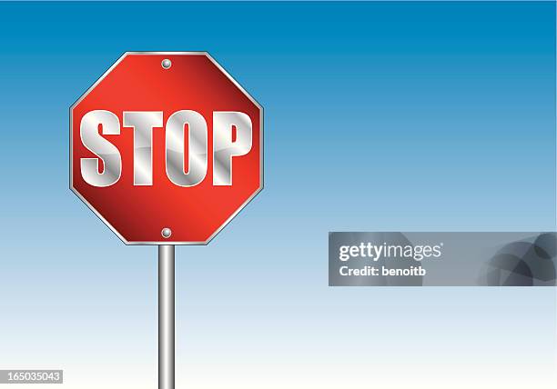 Stop Sign Plus Post 112 Stop Sign Post Vector High Res Illustrations - Getty Images